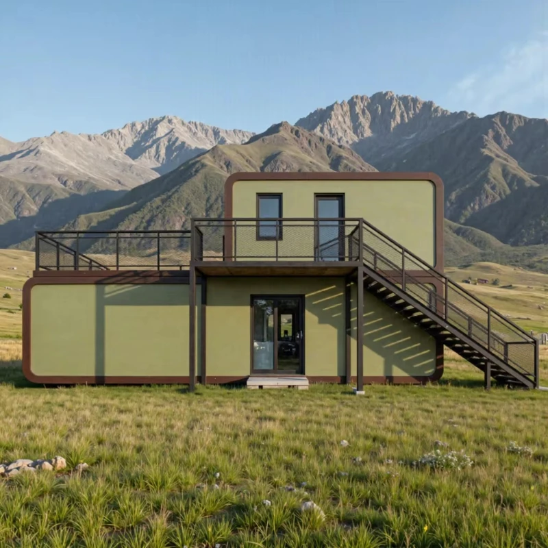40ft Modern Customized Modular Apple Cabin Container House Professional Outdoor Prefab Building