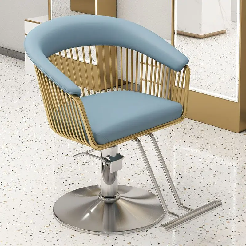 High Heel Chair Aesthetic Swivel Stool Manicure Pedicure Salon Modern Design Chairs Round Bar Stools silla barberia Barber Shop