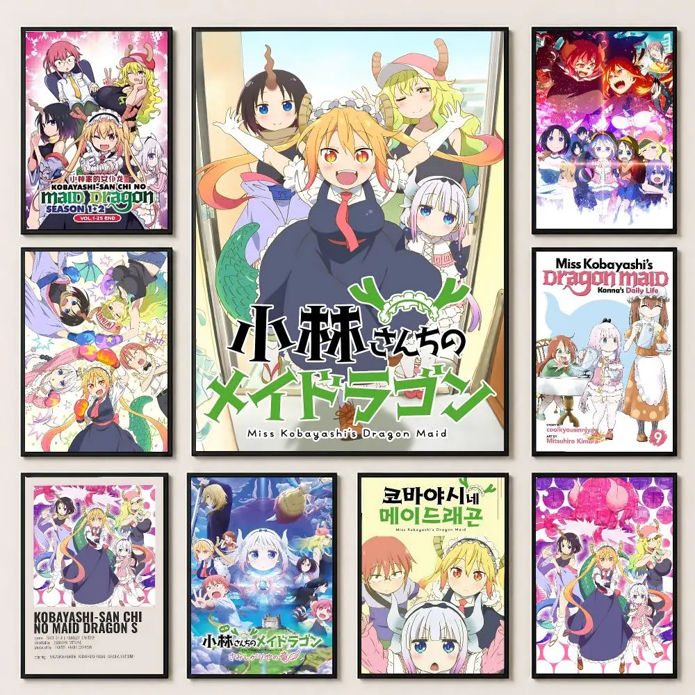 Kobayashi‑san Chi no Maid Dragon Lonely Dragon Poster HD Poster Warm Home Decoration Suitable for Bedroom and Living Room Gifts