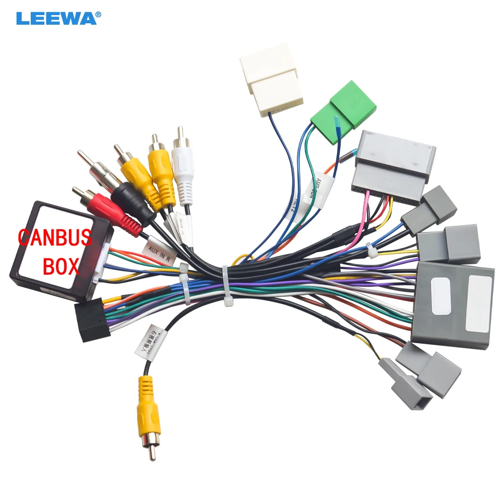 LEEWA Car 16pin Power Cord Wiring Harness Adapter With Canbus For Mitsubishi Outlander/Pajero(07-08,European/Japan) Installation