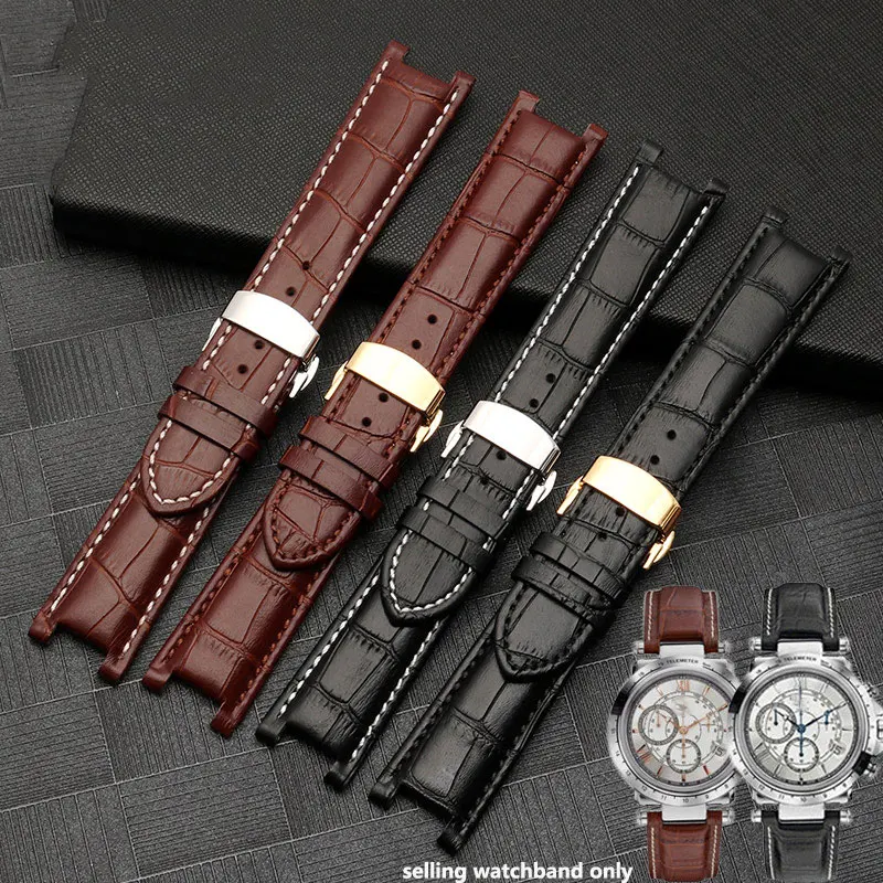 Ремешок из натуральной кожи для наручных часов, Мужская цепь с пряжкой-бабочкой, подходит для часов Gucci GC, надпись notch, 20-11 мм, 22-13 мм