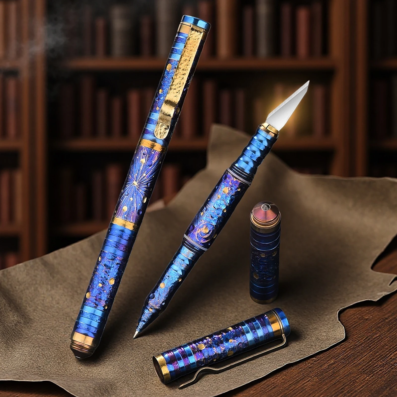 

Star Sky Hand Titanium Alloy Tactics Pen With Collection Writing Multi-functional Portable Outdoor Tools EDC