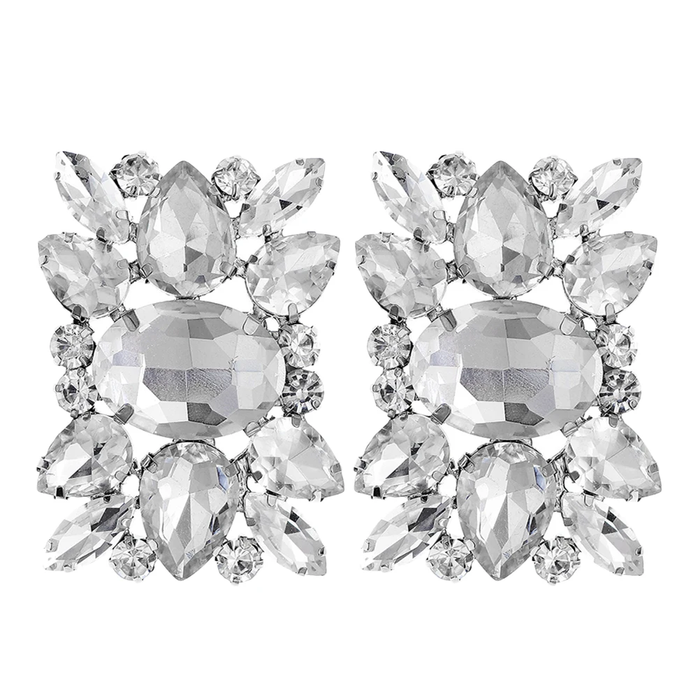 

Rhinestone Buckle Bridal Shoe Buckles Clips Brooches for Women Ornaments Copper Bride