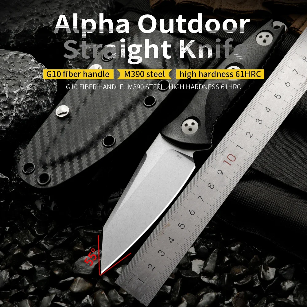 

High quality multifunctional fixed blade - outdoor camping, rescue, and emergency survival knife, men's gift