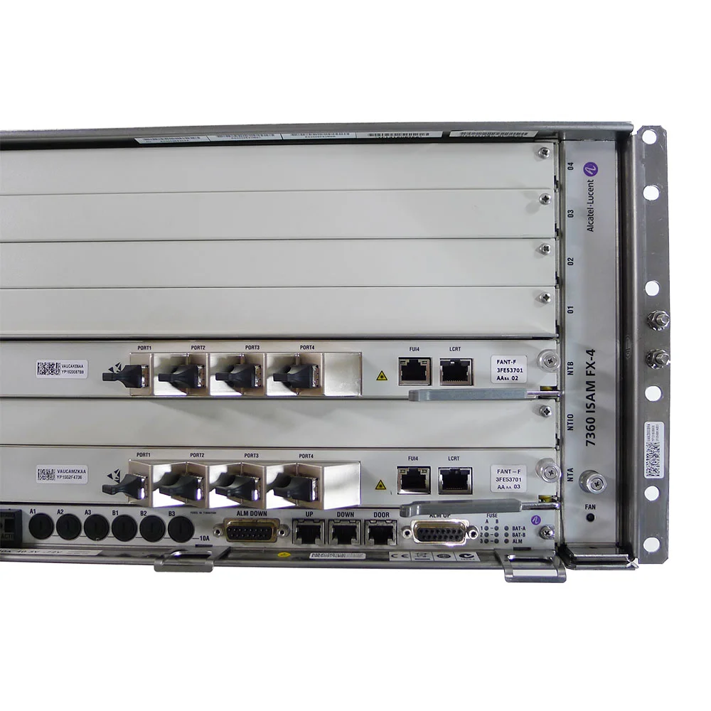 Alcatel Lucent Bell OLT 7360 ISAM FX-4 with 2 FANT-F Control Board, 1 Power Board, Nokia Equipment, New