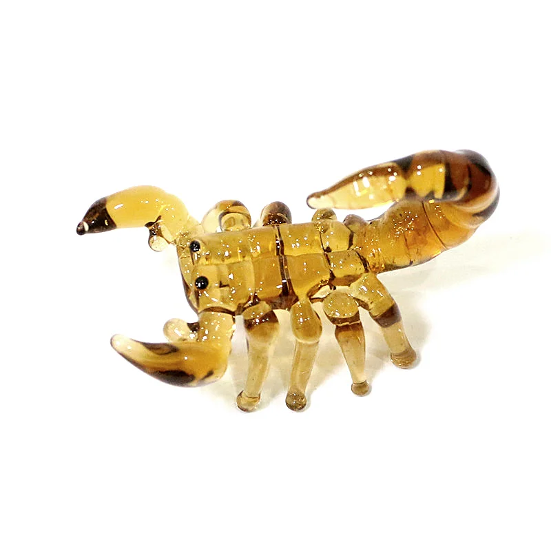 Murano Glass Scorpion Figurine Miniatures Craft Ornaments Cute Animal Model Small Statue Home Desk Decor New Year Gift for Kids