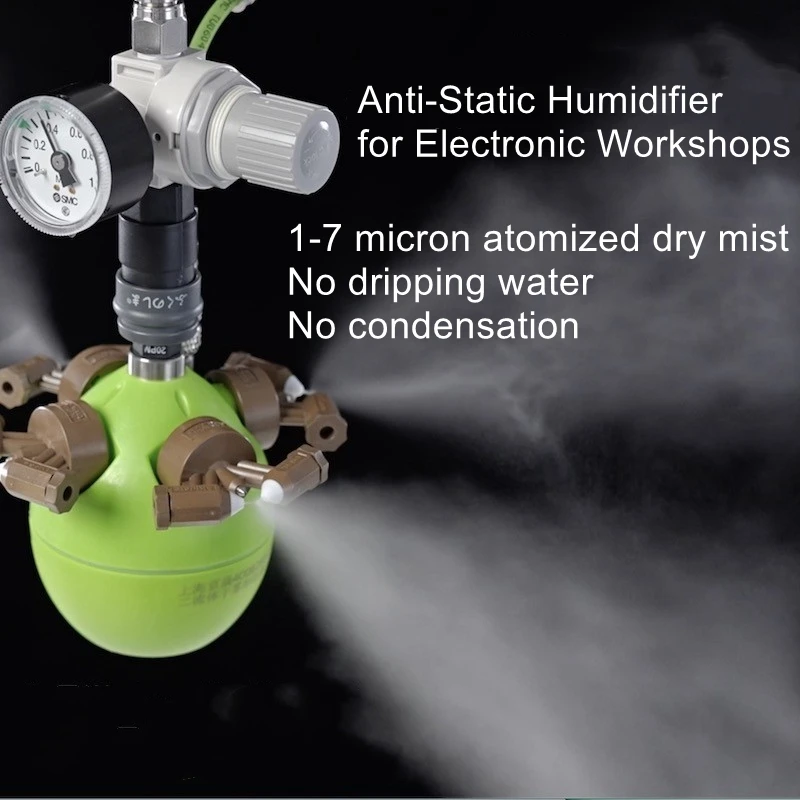 Dry Fog Humidifier for Anti-Static Dust Suppression in Electronic Textile Printing Workshops Industrial Aerosol Humidifier
