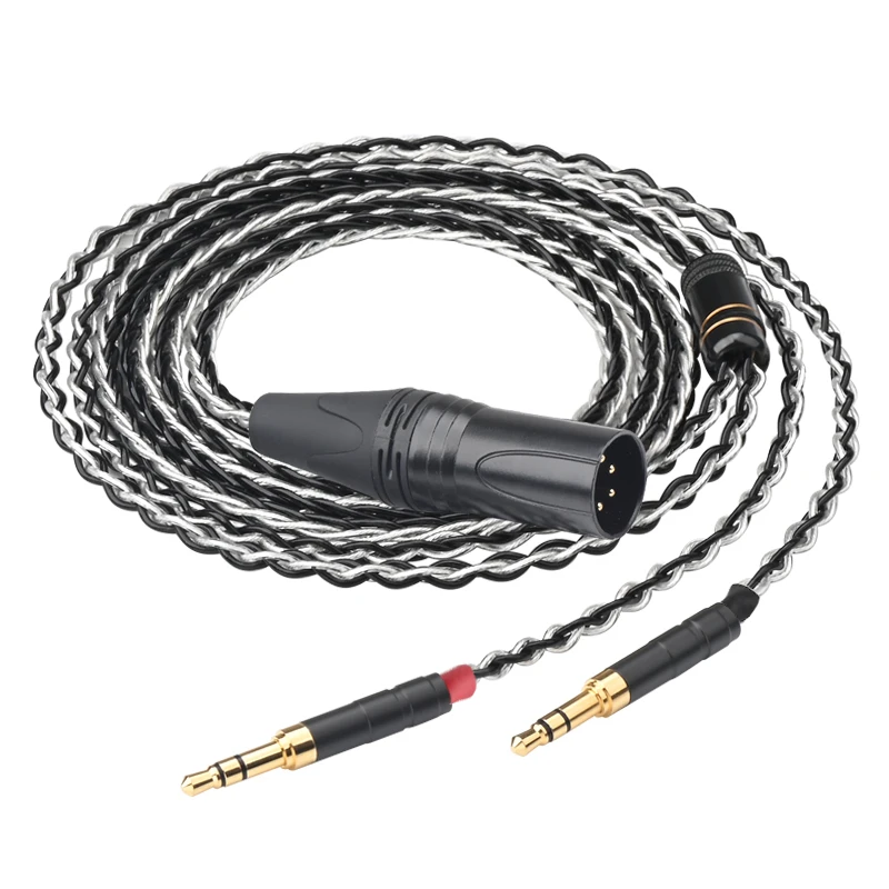 Ataudio hifi kopfhörer kabel 4,4 2. 0 2,5mm xlr symmetrisch zu 2 buchse stereo 6,35 mdr z7 upgrade headset kabel für hifiman he1000se 6