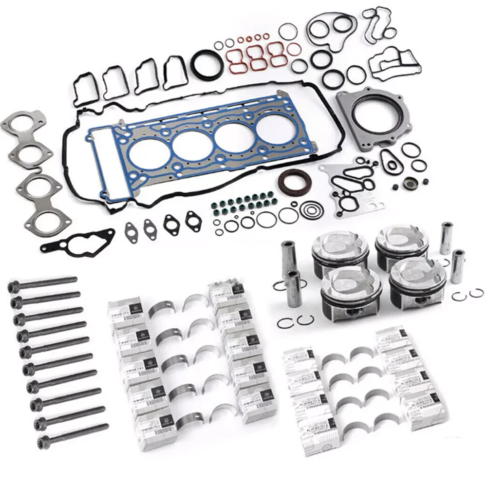 Engine Parts Overhaul Gasket Set Piston Head Bolt Bearing Kit Fit 1.8 L M271 For 07-17 Mercedes-Benz C200 CGI SLK200 1.8L L4 GAS