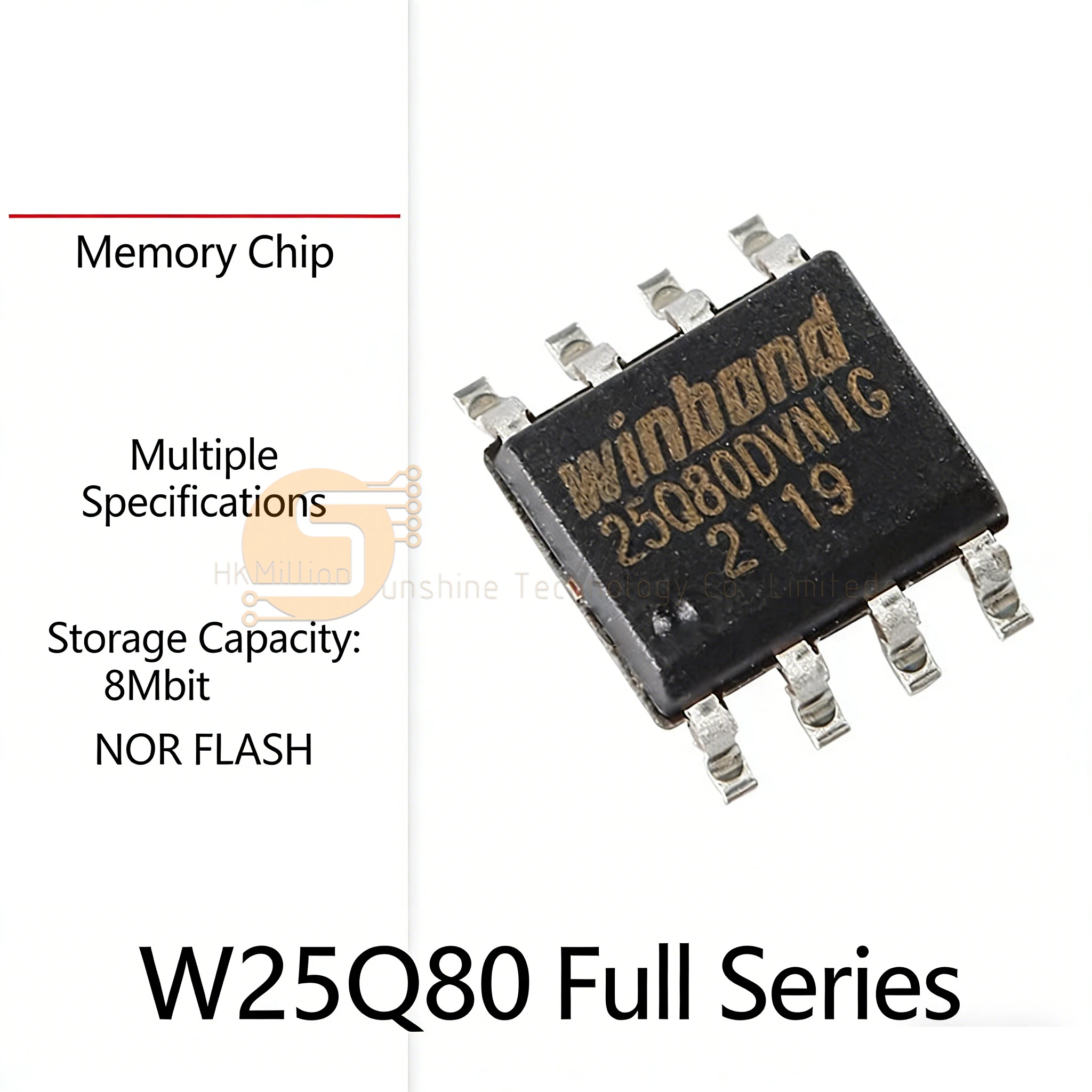 10PCS W25Q80DVSNIG W25Q80DVSSIG W25Q80DVUXIE W25Q80DVZPIG W25Q80EWSNIG W25Q80 Serial Flash Memory Chip 8Mbit SPI Original