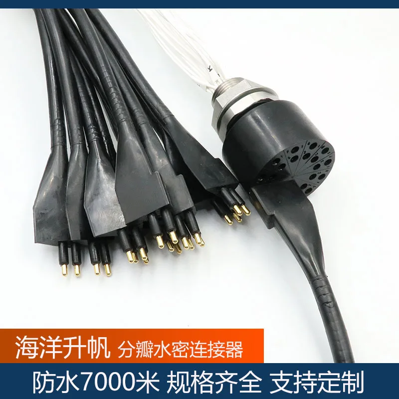 

Deep sea watertight connector, split-lobed 24-core waterproof plug, dedicated to marine exploration, easy installation