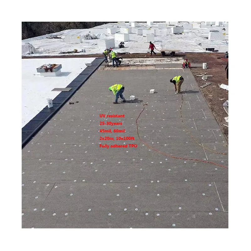 Outdoor UV Resistant 1.5mm Waterproof TPO Roofing Membrane for Steel Concrete Roof Waterproofing-10x10cm Sample Link