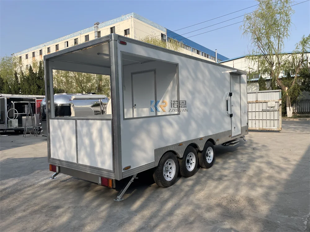 Concession Food Carts  Deep Fryer Mobile Coffee Trailer Pizza Hot Dog Customized Size Logo Food Truck With Full Kitchen