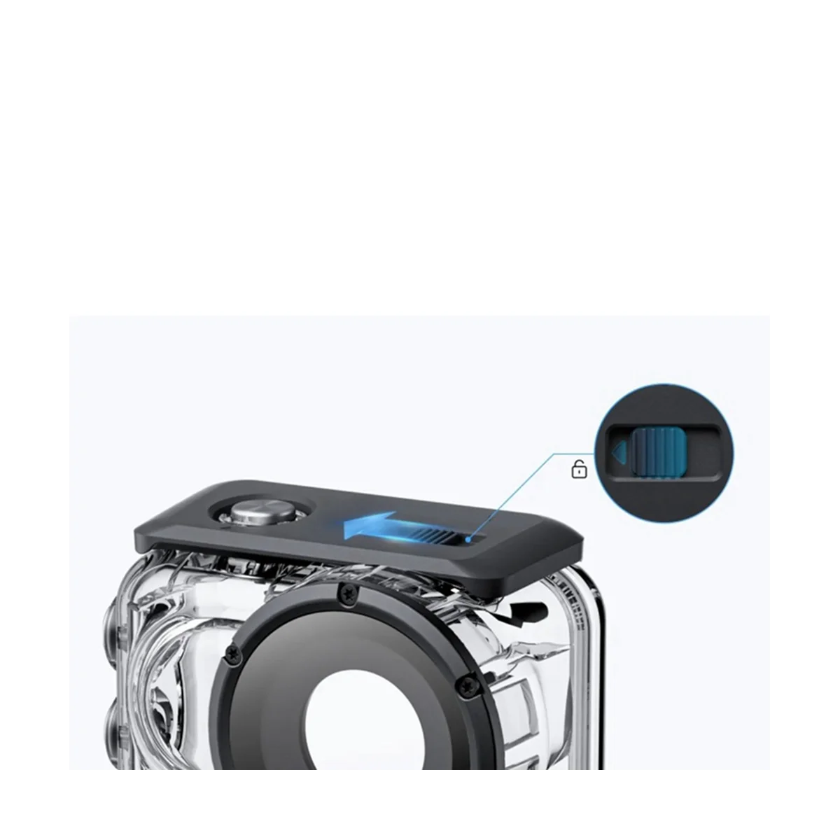 Cangkang Selam untuk GO 3 Casing Selam 60M Casing Tahan Air Lensa Optik Kaca Casing Tahan Air Solid Portabel Aman