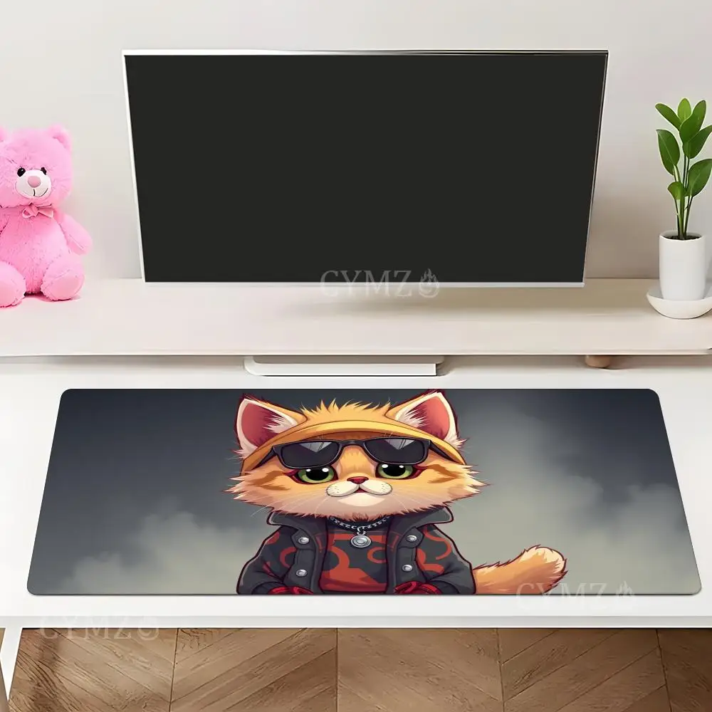 Kawaii القط التوضيح ماوس الوسادة حصيرة مكتبية الألعاب الحصير المضادة للانزلاق دائم مكتب الملحقات لوحة المفاتيح منصات سطح المكتب maus الوسادة البساط #2