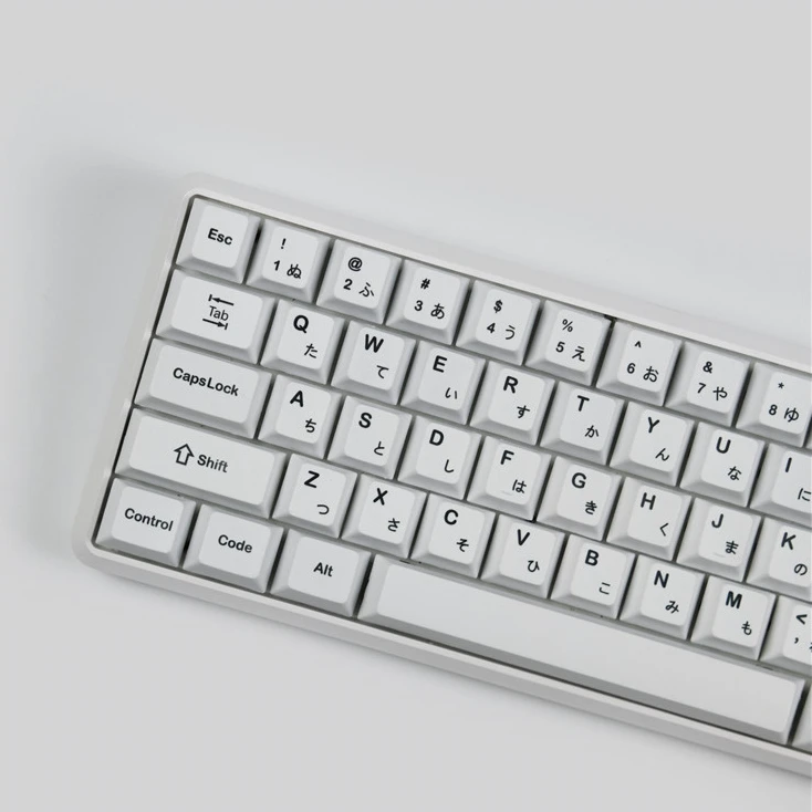 

Black and white Japanese keycaps PBT sublimation computer mechanical keyboard keys minimalist TTC axis