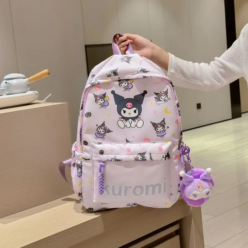 

Sanrio Girls New Style Schoolbag Kuromi Children's Versatile Backpack My Melody Student Large Capacity Backpack Lightweight Cute