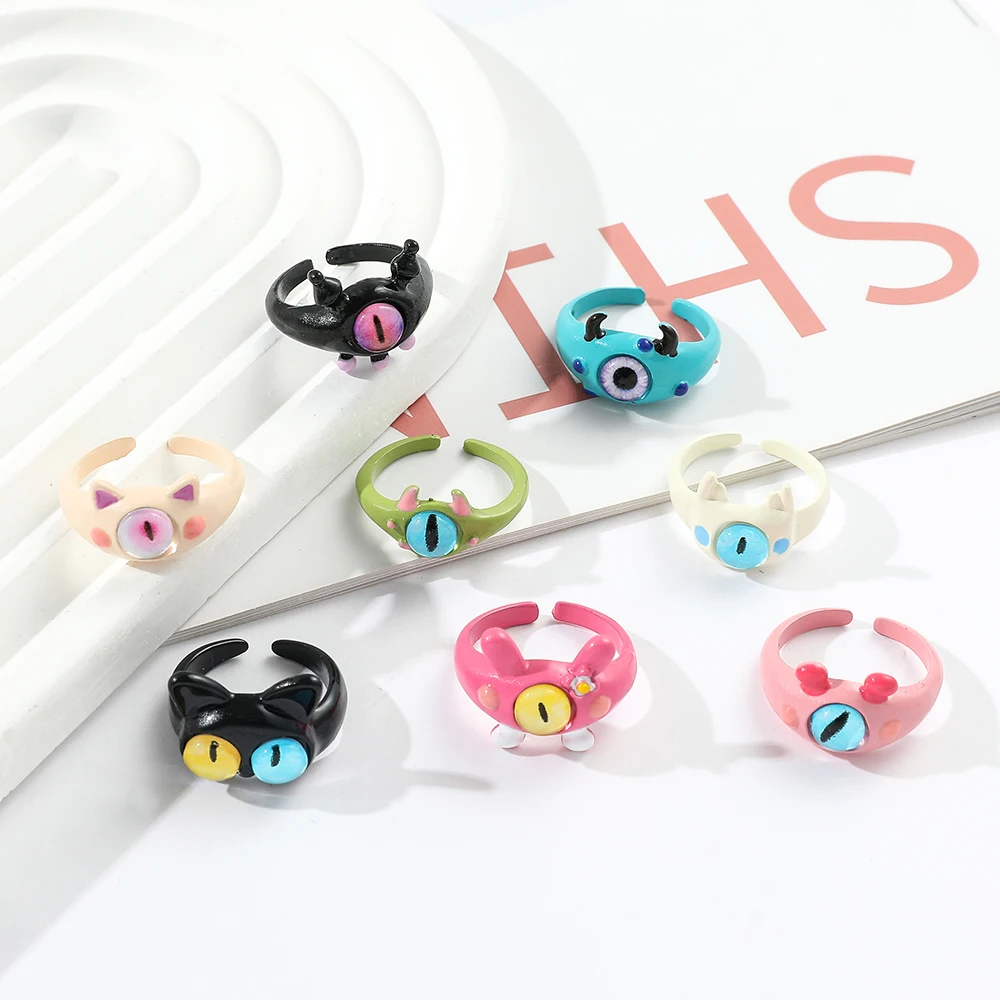 حلقات جامعة وحوش أفلام كرتونية للنساء ، حلقات مفتوحة إبداعية ، مجوهرات إصبع أنيمي لطيف ، فيلم Mike Sullivan