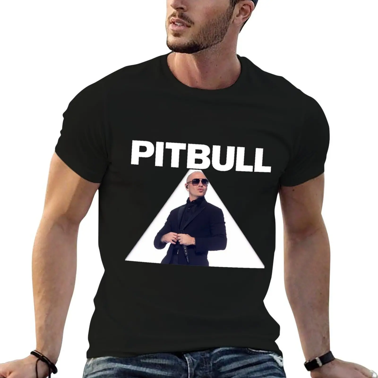 

Mr Worldwide Pitbull Rapper T-Shirt funny t shirts cotton t shirt man casual T-Shirt
