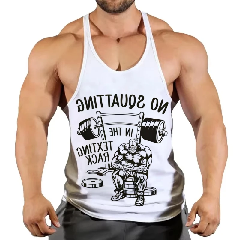 

2025 Summer Fitness Tank Top | Bodybuilding Graphic Vest | Quick Dry Breathable Training Wear