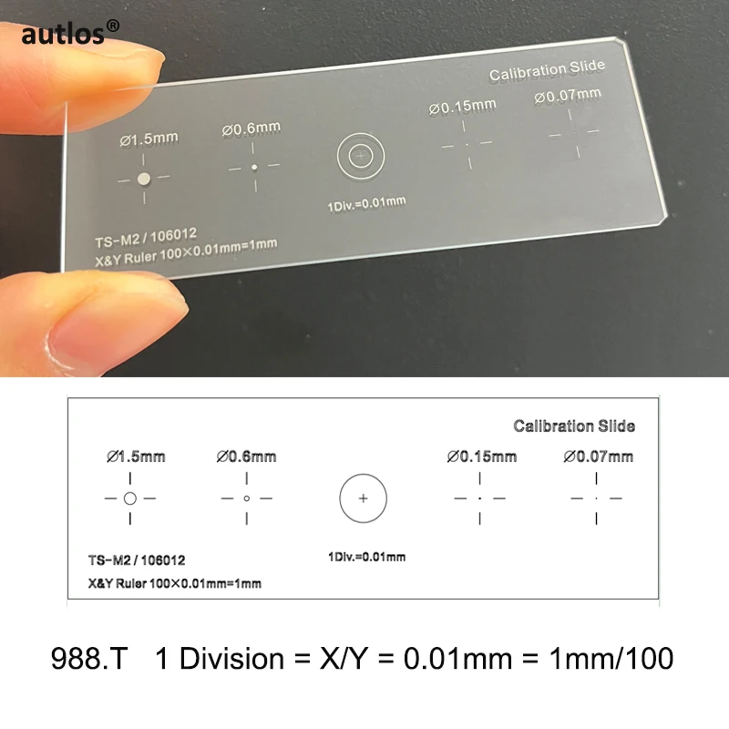 Digital Microscope Calibration Slide Camera Calibrating Scale Objective Stage Micrometer for Microscopio