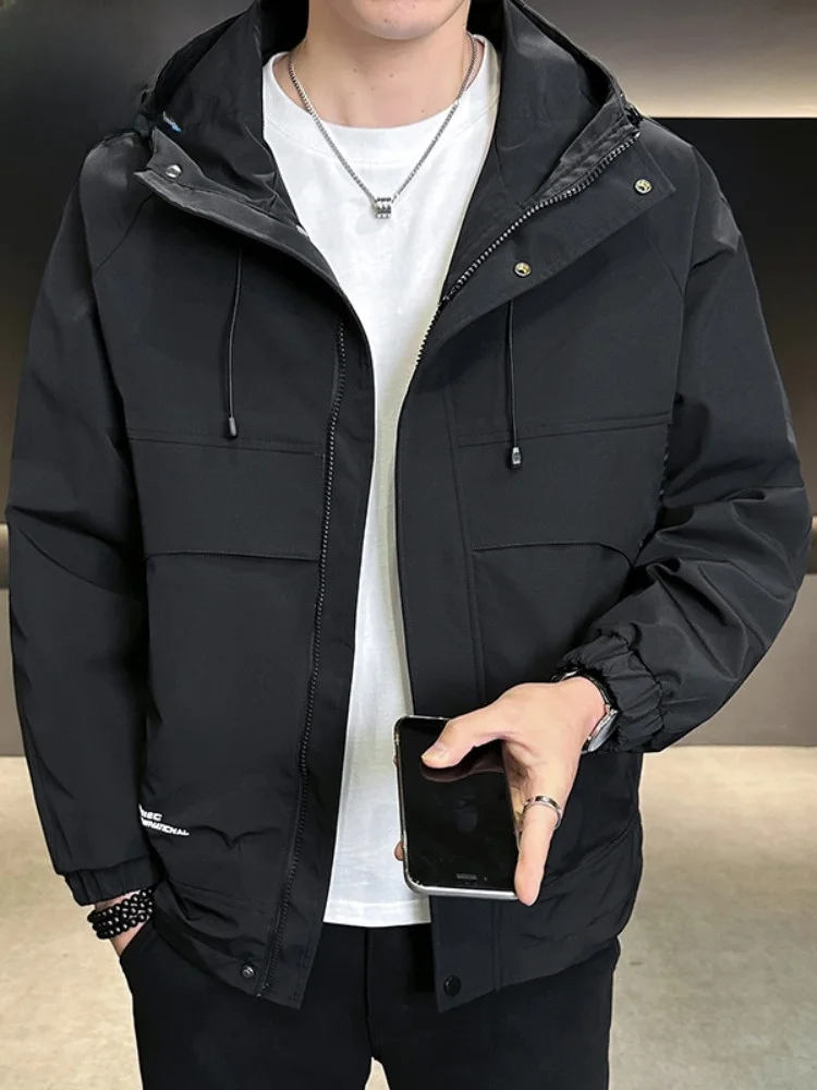 

Мужская ветровка Paul Workwear с капюшоном, весенне-осенняя, повседневная, в стиле Haome Hong Kong, для активного отдыха, для молодежи