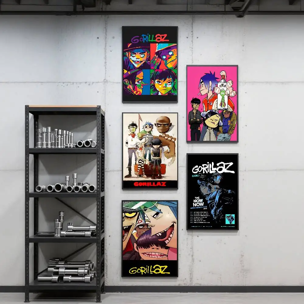 Nordic Pop Gorillaz Music Rock Rapper Poster Art Print Anime Style Home Decor Ideal Gift Perfect Room Decor