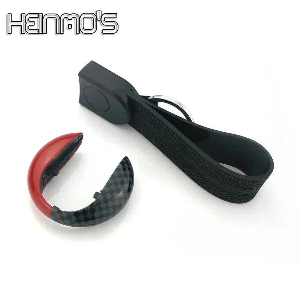 

Auto Key Case With Keychain Ring Belt For MINI Cooper JCW F54 F55 F57 F56 F60 Countryman Key Cover Shell Decal Keychain Decor