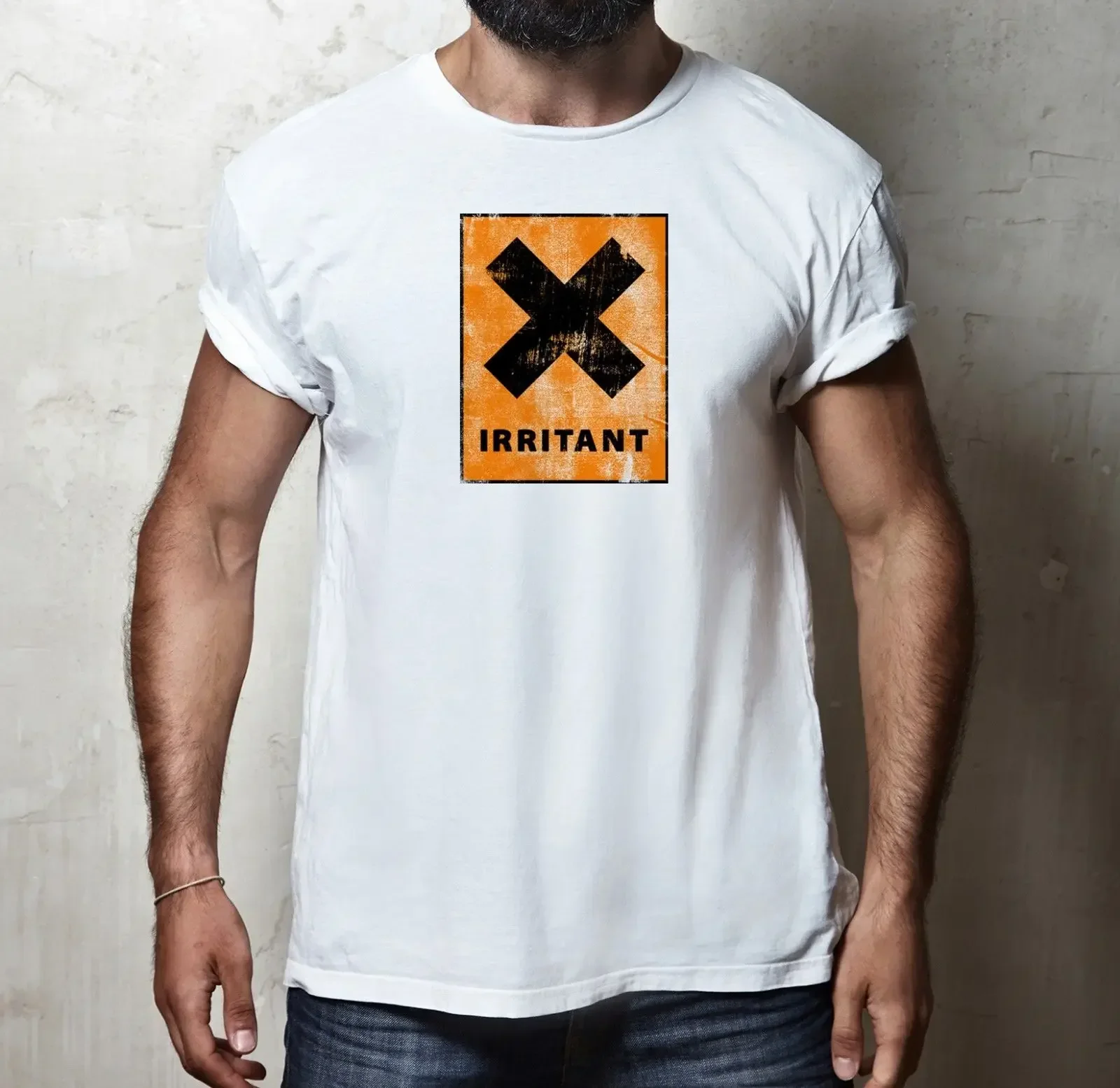 Funny Joke Irritant Warning Danger Sign 100% Cotton Men'S T-Shirt 2019 Summer New Fashion High Quality Tees Nerd T Shirts
