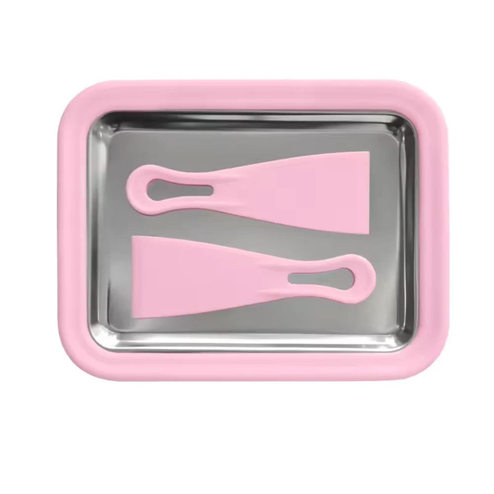 

Compact Ice Cream Maker Pan Stainless Steel 2 Scrapers Rolled Ice Cream Maker Multifunction Frozen Yogurt Ice Cream Maker Plate