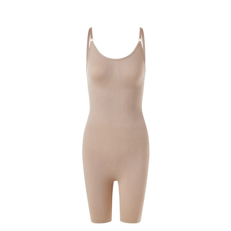Seamless Women Bodysuit Butt Lifter Shapewear Waist Trainer Body Shaper Strappy-Back Chest Enhancing Corrective Underwear Corset