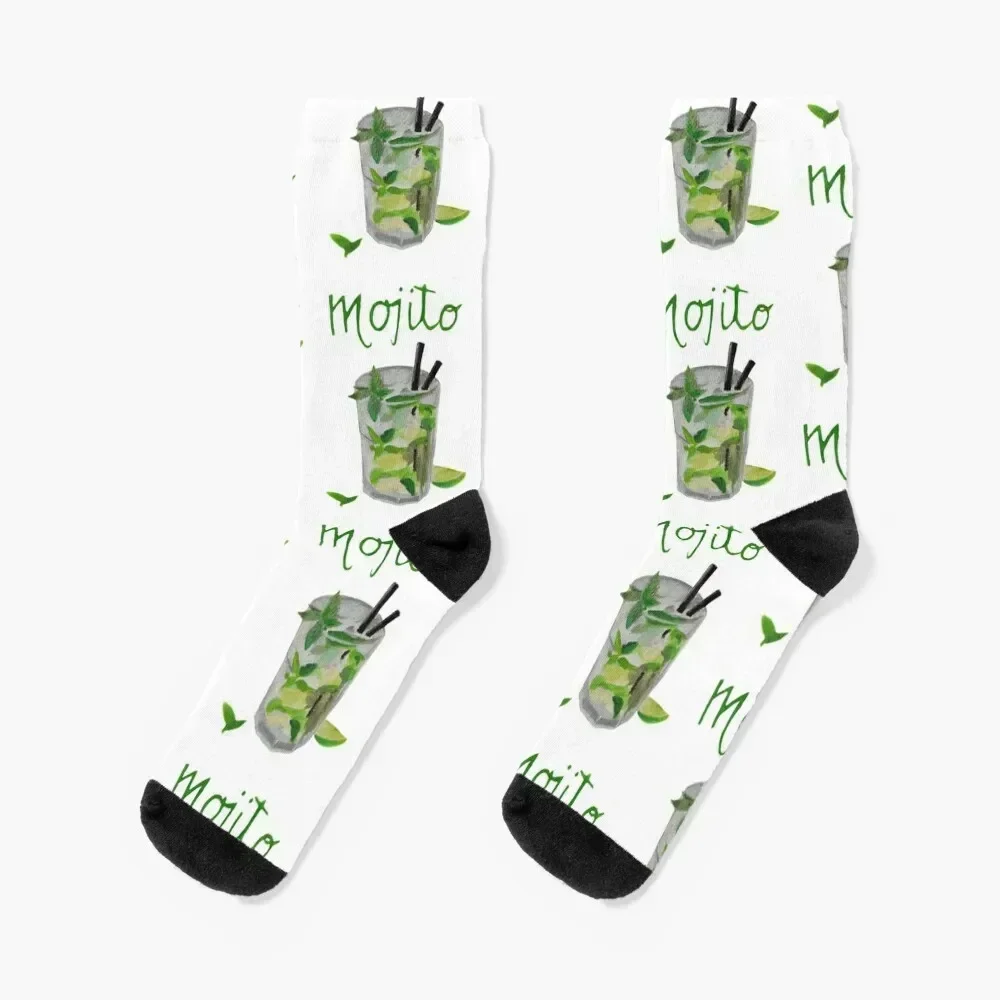 

Mojito cocktail paintig Socks tennis cute Rugby Women's Socks Men's