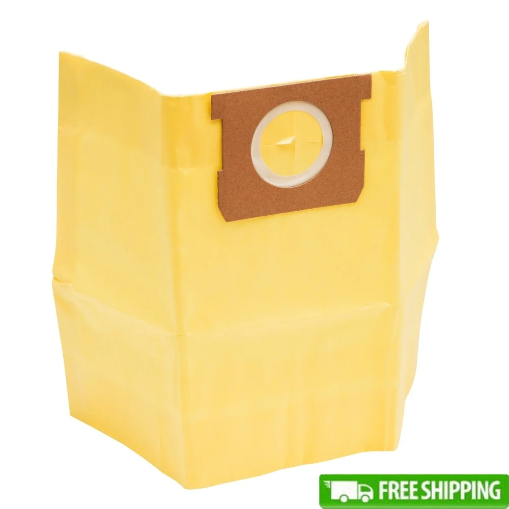 

High Efficiency Dust Bags 3 Pack 3-5 Gallon Wet Dry Vacuum Cleaners Filtration Drywall Dust Sawdust Fine Debris