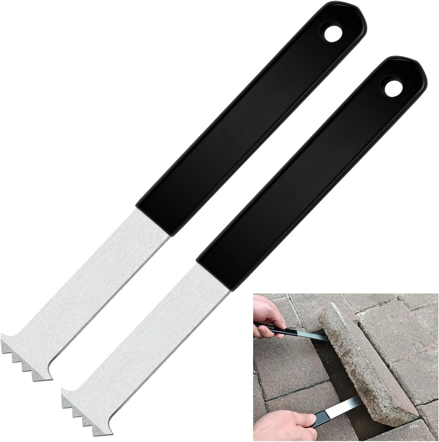 Paver Removal Tool, Paver Lifter Tool with Rubber Non-Slip Handle, 3 Pcs