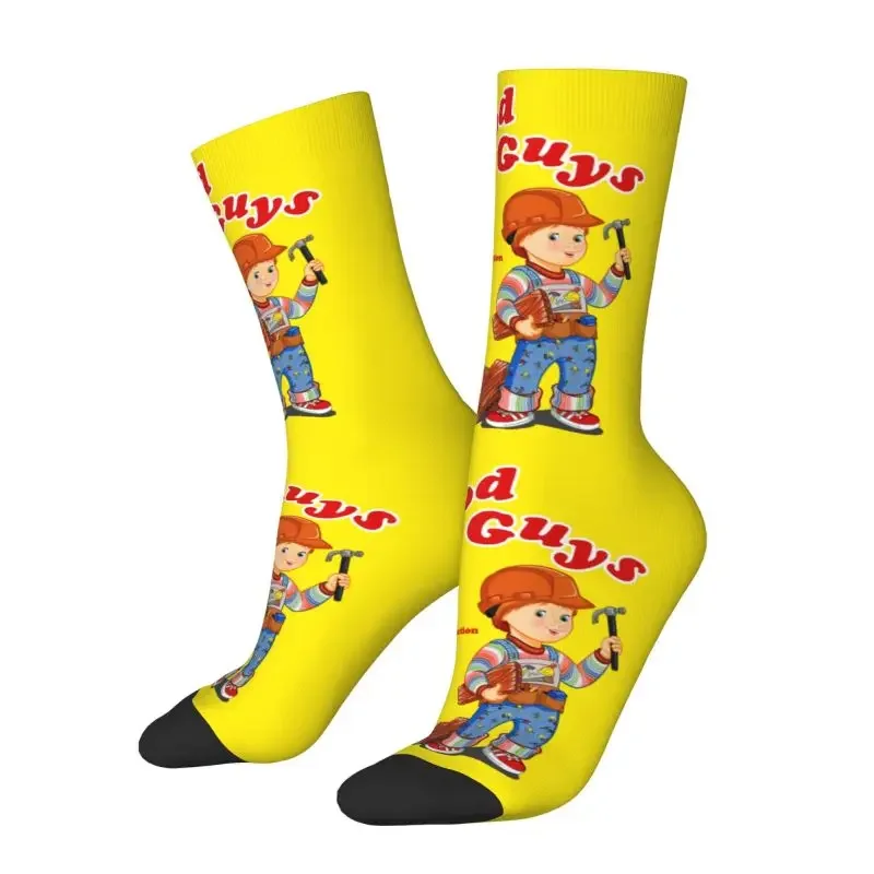 Fun Mens Good Guys Soldier Dress Socks Unisex Warm Breathbale 3D Print Child's Play Chucky Crew Socks