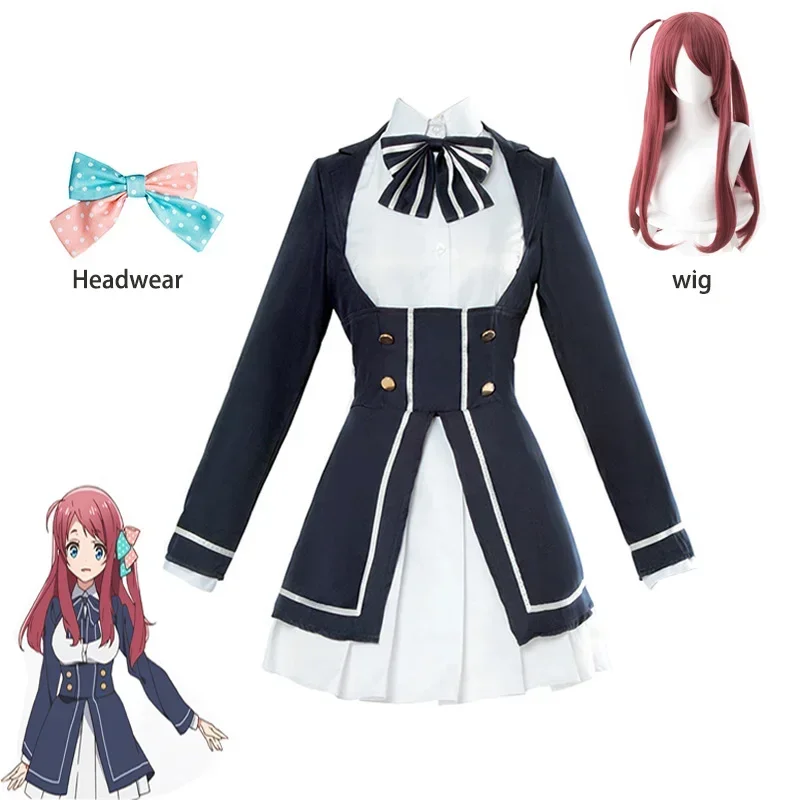 Anime Zombieland saga Cosplay Fantasias Femininas, Sakura Minamoto, Vestido Lolita, Uniforme de Halloween, Peruca