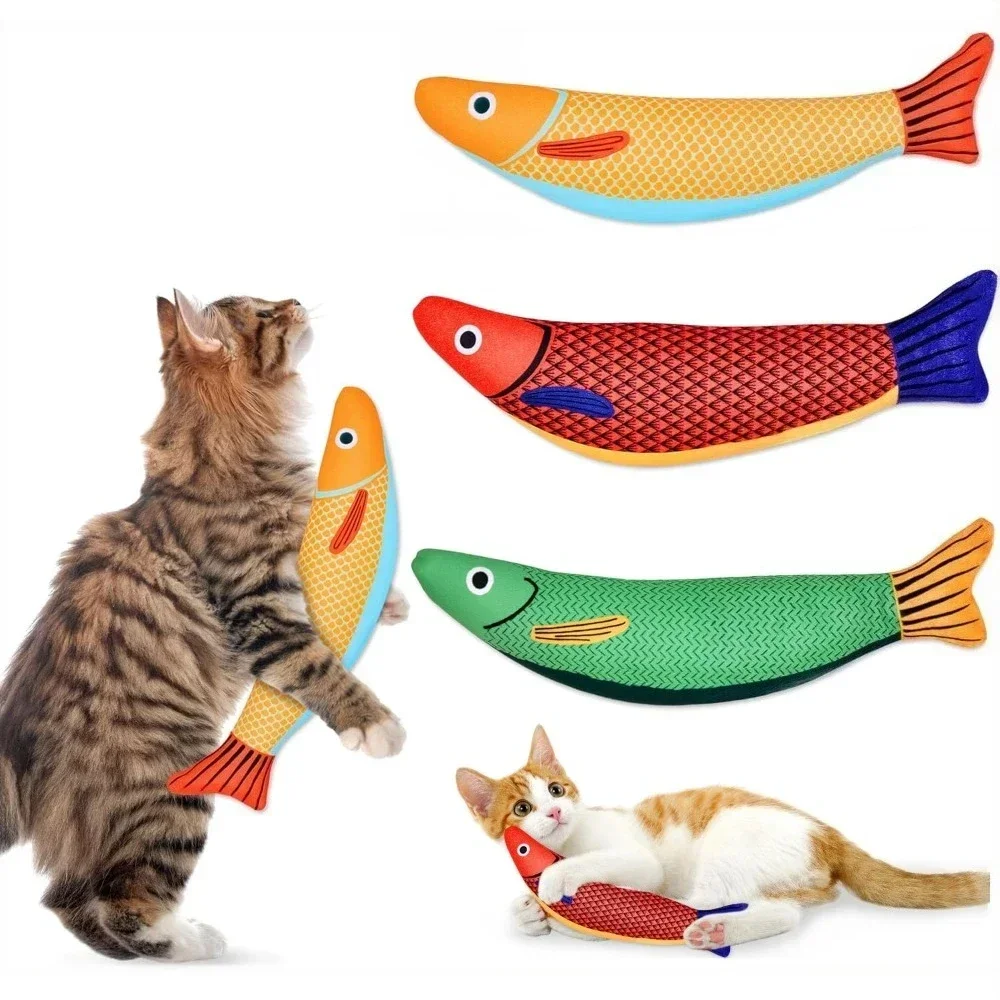 1-3er-Pack Katzenminze-Saury-förmige Katzenspielzeuge, Plüsch-Softspielzeuge für Kätzchen im Innenbereich, langlebige Spielzeuge für Kätzchen zum Trainieren und Spielen – Detail 1