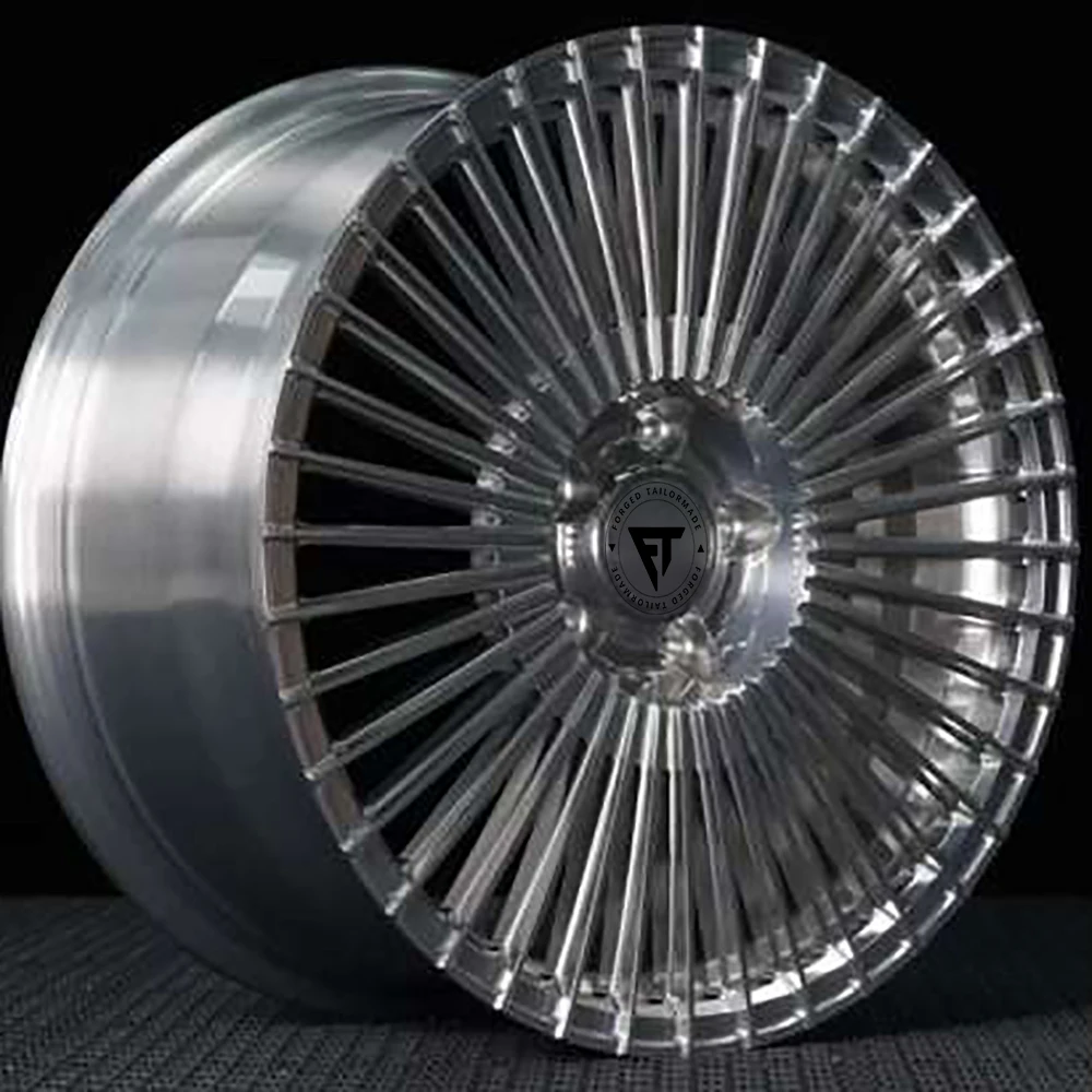 

Multi-spoke polished silver 1-piece forged custom car wheel rim 18 19 20 21 22 inches for Mercedes Ferrari SF90