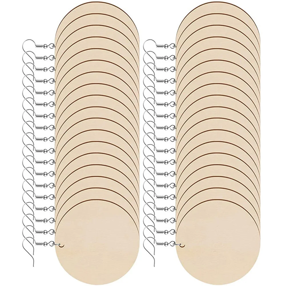 

200Pcs Wood Earring Blanks Premium Natural Material for DIY Crafting Fashionable Wooden Earring Charms and Accessories