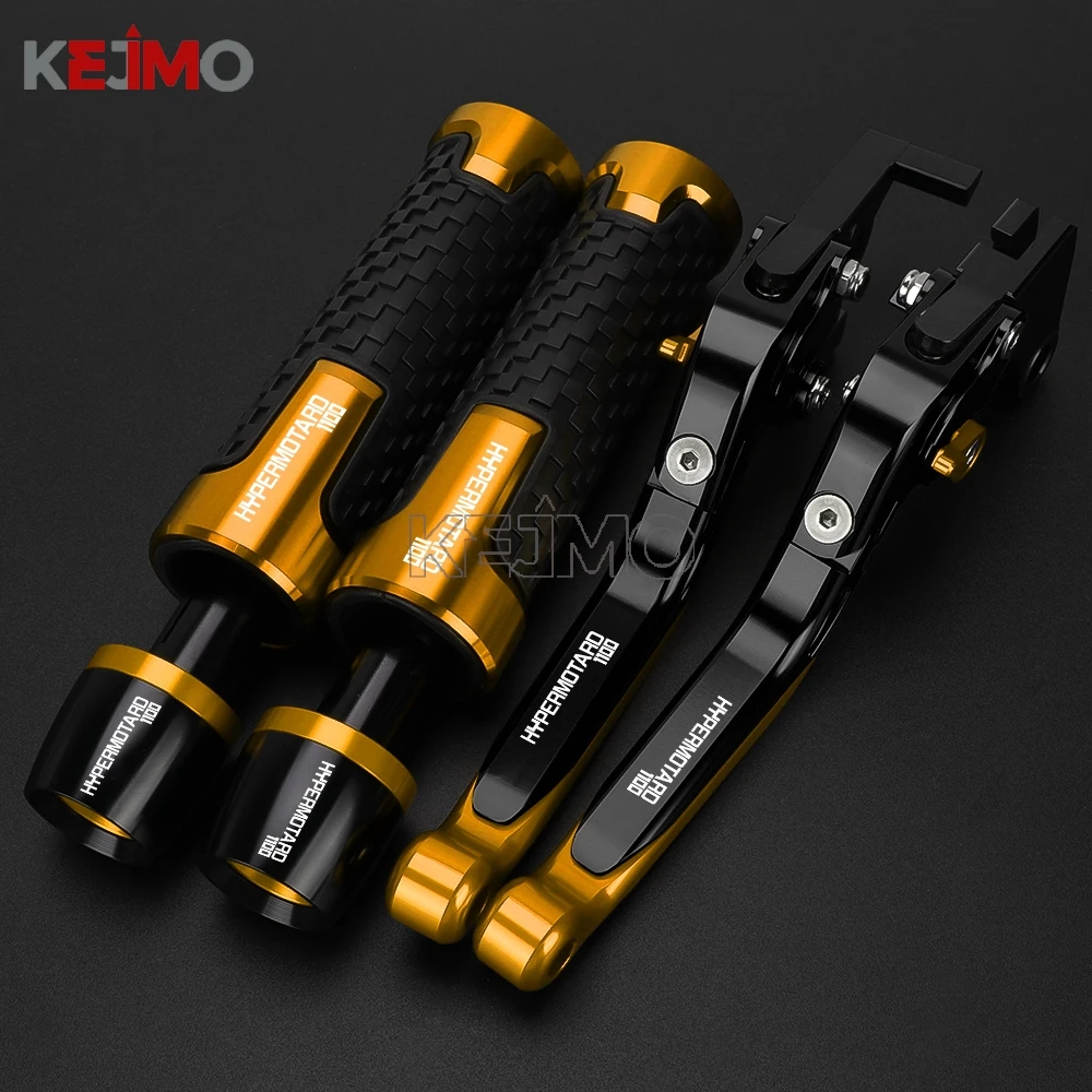 

For DUCATI HYPERMOTARD 1100/S/EVOSP 2007-2012 Adjustable Brake Clutch Levers Hand Grips Handlebar Ends Motorcycle 2011 2010 2009