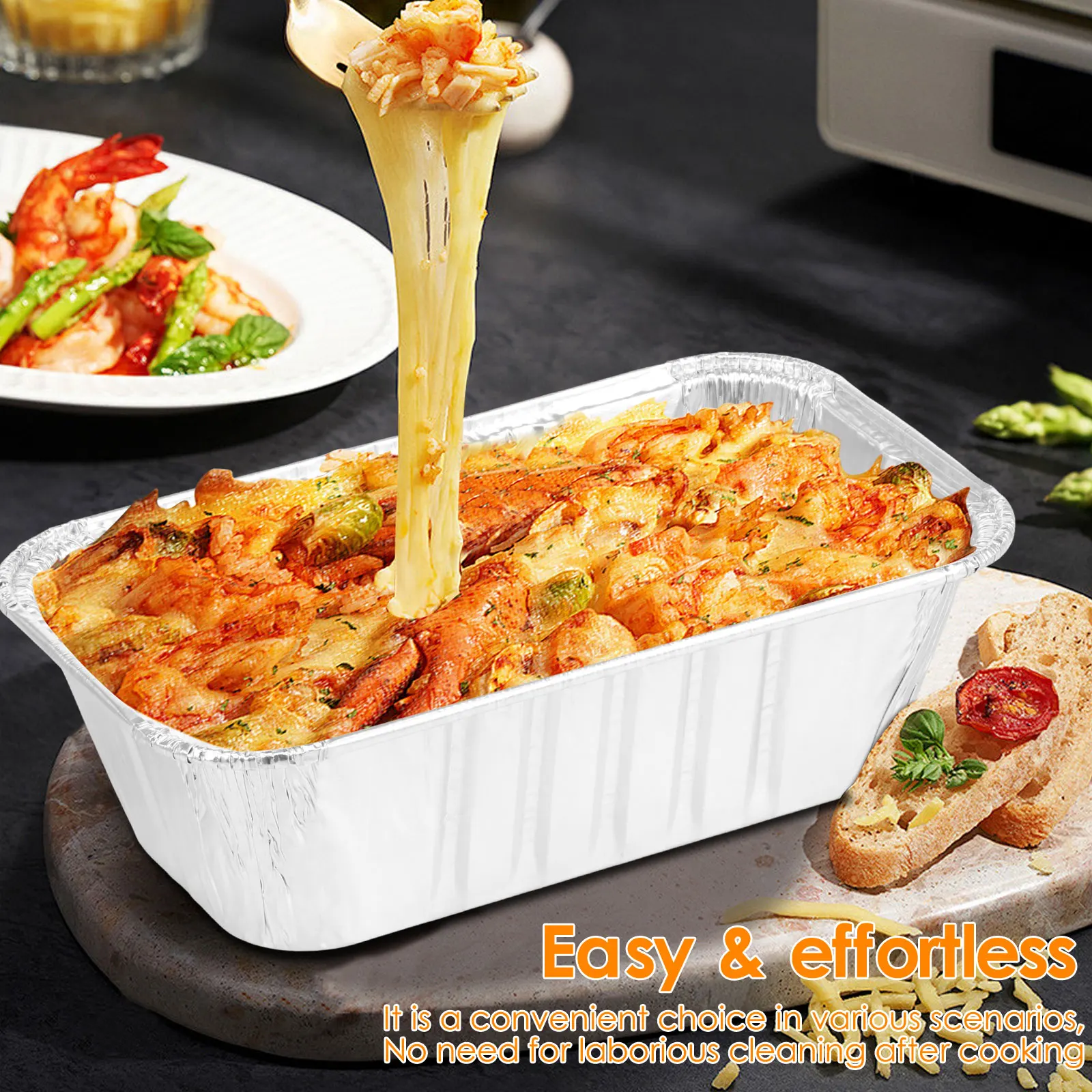 ถาดฟอยล์อลูมิเนียมสำหรับอบขนมป - Kitchen Baking Containers บทวิจารณ์และราคา