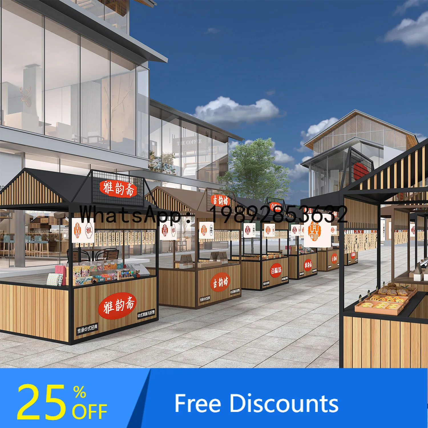 

CZ Night Market Food Street Snack Promotion Stand Internet Celebrity Scenic Area Movable Stall Stand Large Event Stall Stand