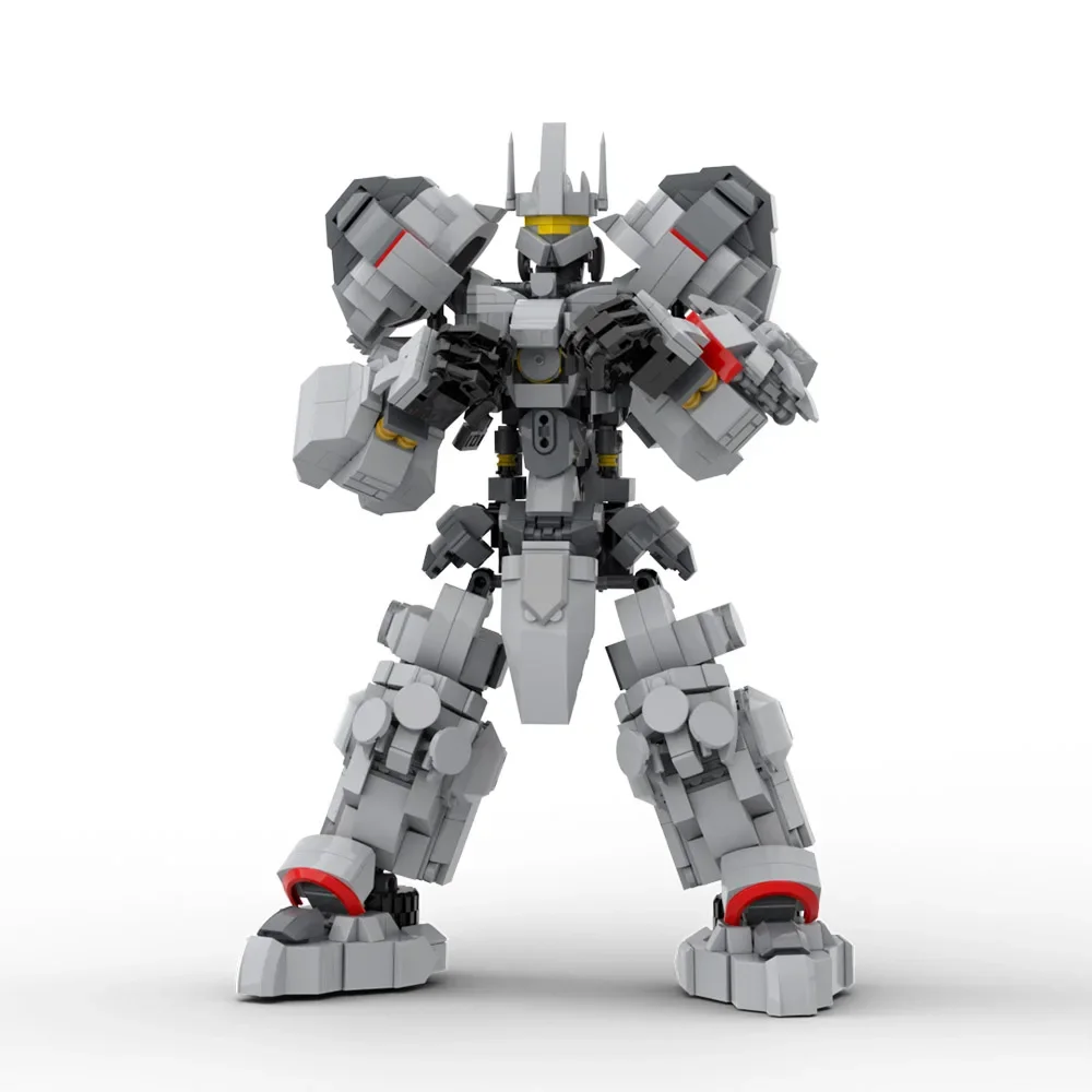 MOC Mecha Overwatched Reinhardt Tank Hero Hammer Winster Building Block Kit Bastion White Rabbit D.va Brick Model Toy Kid Gift