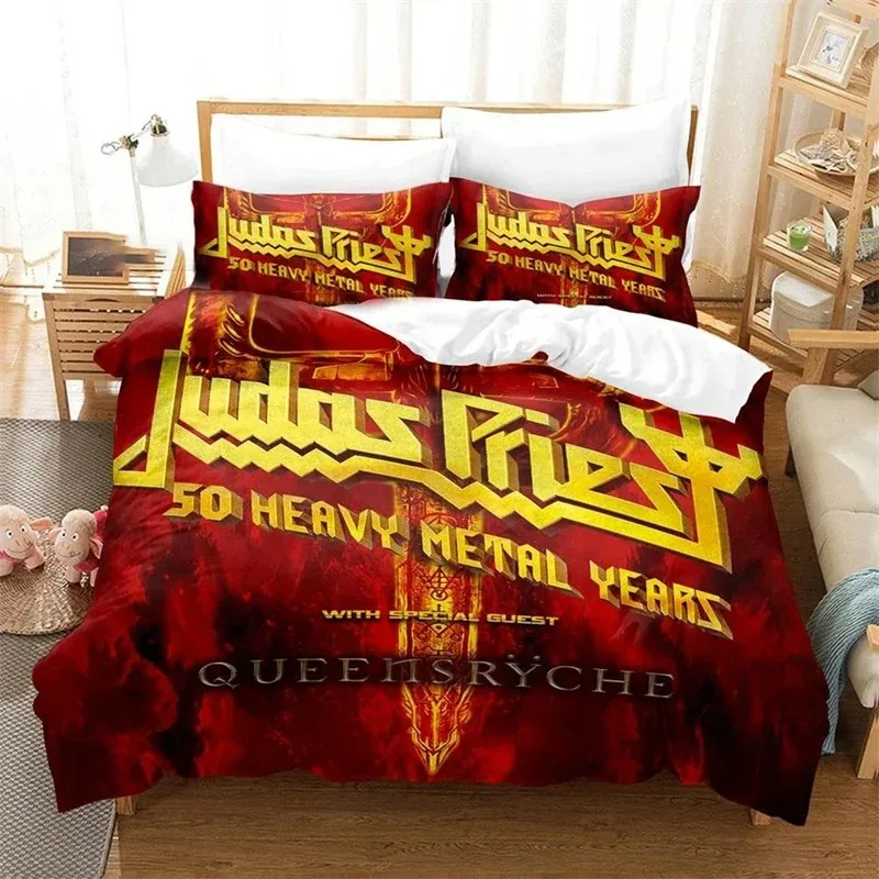 Hip Hop Band Judas Priest Bedding Set Boys Girls Twin Queen Size Duvet Cover Pillowcase Bed Kids Adult Fashion Bed Linen Set