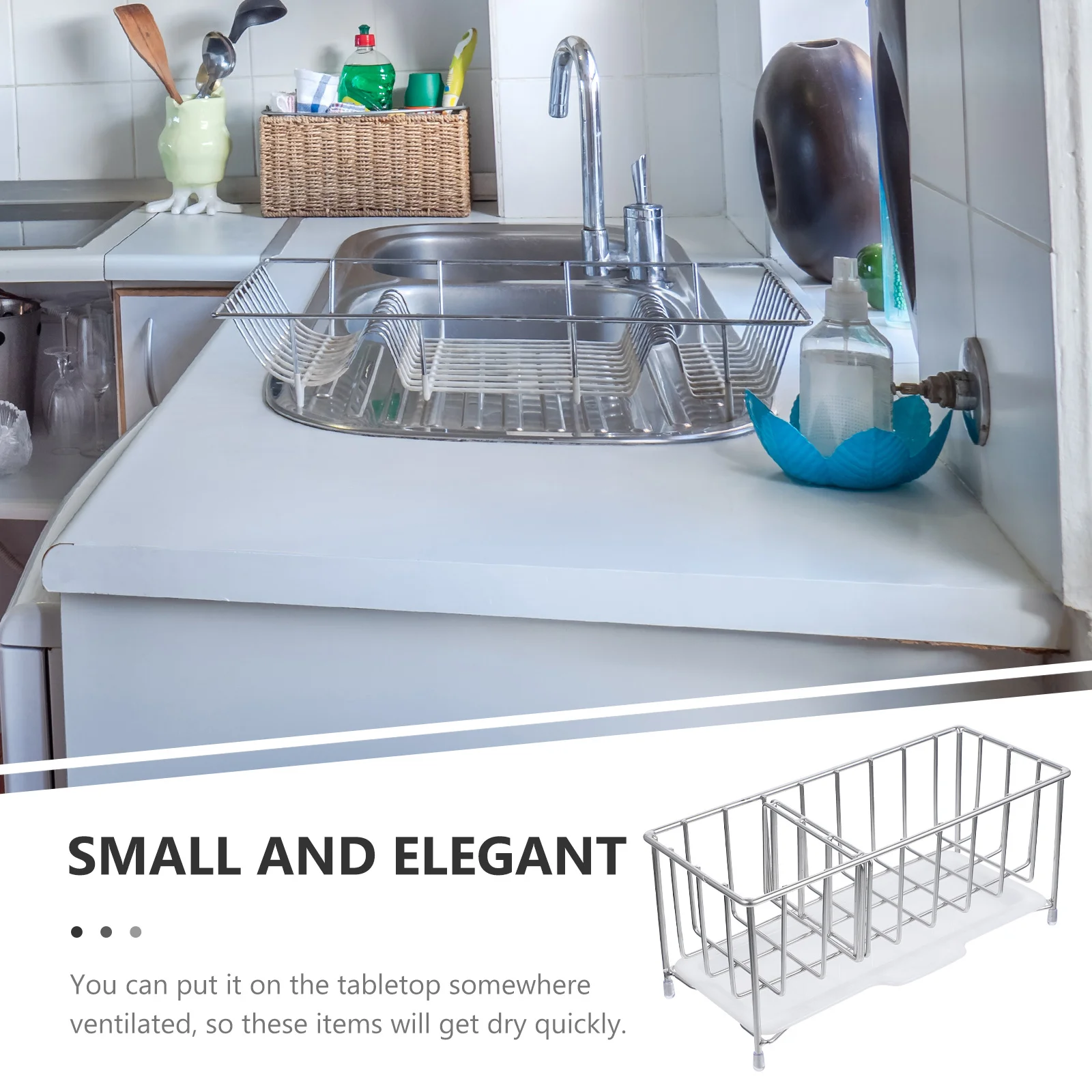 1 قطعة استنزاف سلة التخزين بالوعة الحمام المنظم سطح المكتب رف سهلة نظيفة التهوية الإسفنج حامل المطبخ تخزين الرف