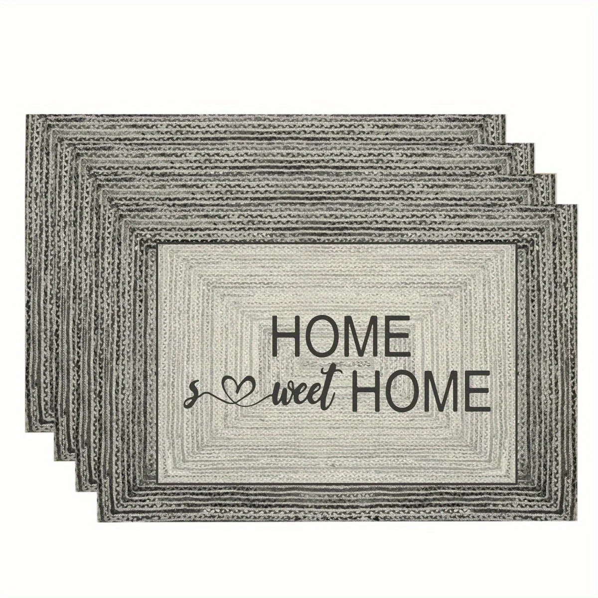 Rustic Blue Plaid Floral Hummingbird Quote Rectangular Placemats  Set Farmhouse Table Decor Mats 4PC 6PC 8PC