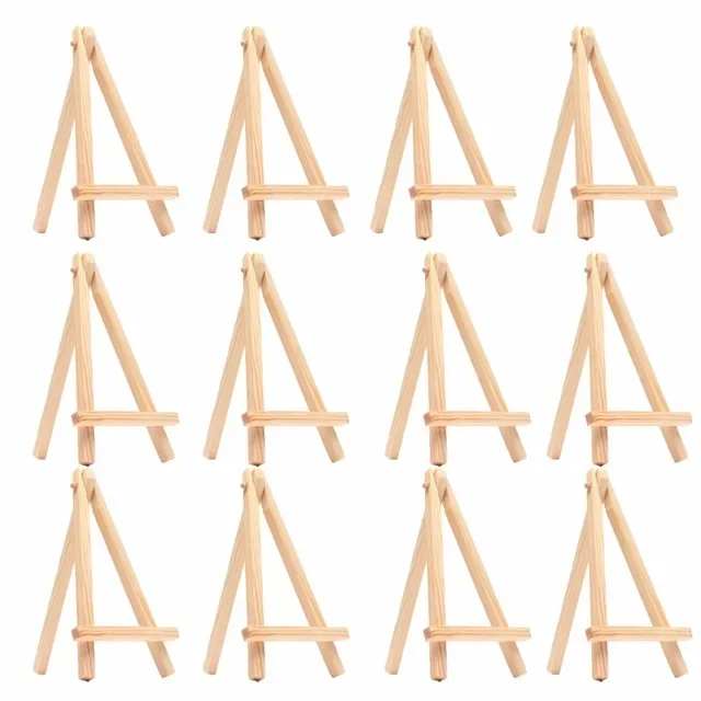 

8PCS Kids Mini Wooden Easel Art Painting Name Card Stand Display Holder Drawing for School Student Artist Supplies, (8-Pack)