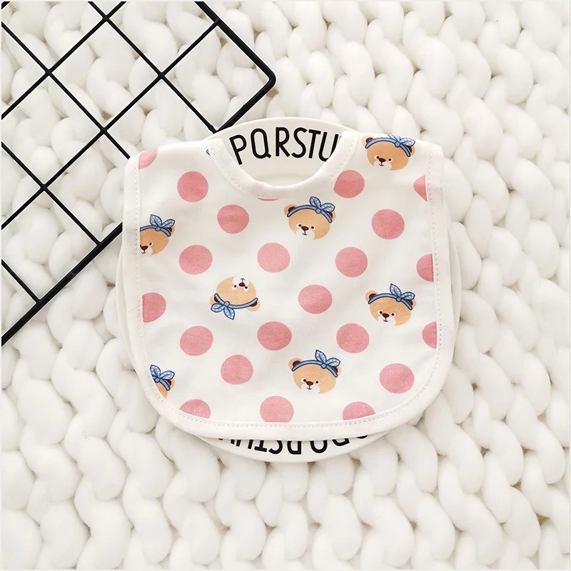 Korean Style New Cotton U-shaped Baby Bibs Summer Print Infant Bib Burp Cloths Bandana Scarf For Boys Girls Feeding Saliva Towel