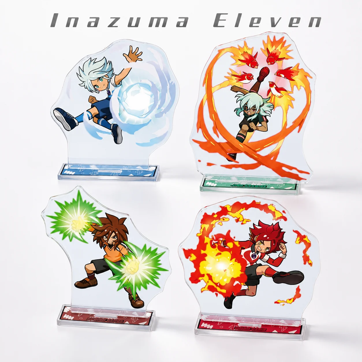 Inazuma Eleven Super Power Soccer Character Acrylic Stand Anime Special Skill Desktop Decor Collectible Fan Gift Keychain
