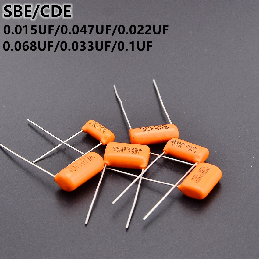 473K/683K/104J/333K SBE/CDE Orange Tone  Electric Guitar Bass Capacitor  0.0155UF/0.047UF/0.022UF/0.068UF/0.033UF/0.1UF